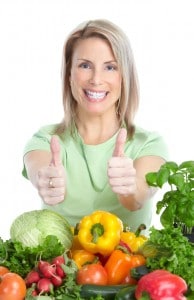 happy-woman-eating-vegetables-lakeway-cosmetic